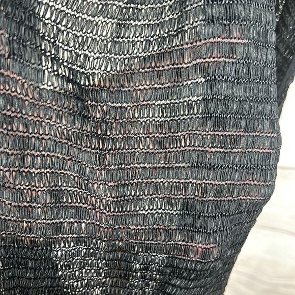 Donna Karan Open Front Sleeveless Semi-Sheer Draped Cozy Long Cardigan M - Picture 11 of 12